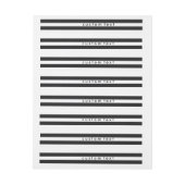 Blanc Noir Chic Envelopper Les Étiquettes (Feuille)