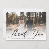 Blanc noir classique merci 2 photos mariage (Devant)