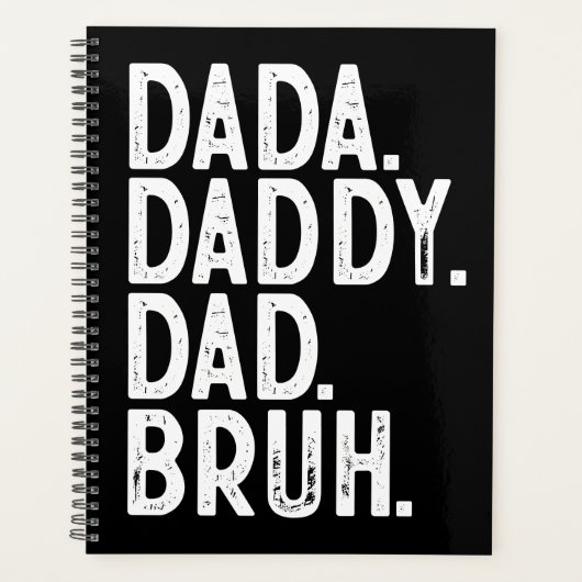 BLANC noir DADA DADDY DAD BRUH FÊTE DES PÈRES (Devant)