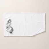 Blanc noir du dragon chinois (Serviette à main)