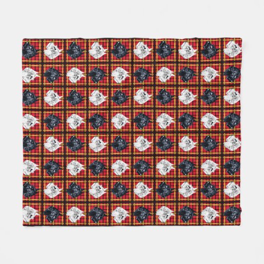 Blanc noir écossais Terrier écossais couverture ch (Devant (Horizontal))