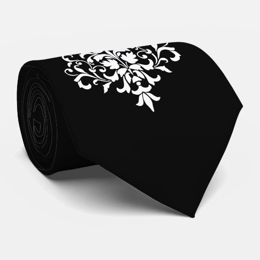 Blanc noir - Emo - Cravate (Roulé)