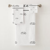 Blanc noir monogramme initiales motif nom moderne (En situation)