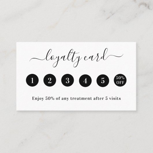 Blanc noir QR code photo carte de fidélité profess (Devant)