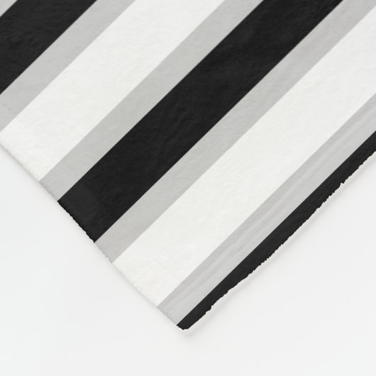 Blanc noir rayé Customisé Couverture bébé pour gar (Coin)