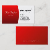 Blanc noir rouge rond de carte d'entreprise (Devant / Derrière)