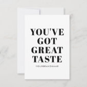 Blanc noir, tu as un grand goût merci (Devant)