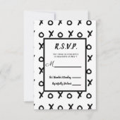 Blanc & Noir X O XO X&O's Tendance RSVP Réponse (Devant)