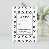 Blanc & Noir X O XO X&O's Tendance RSVP Réponse (Debout devant)