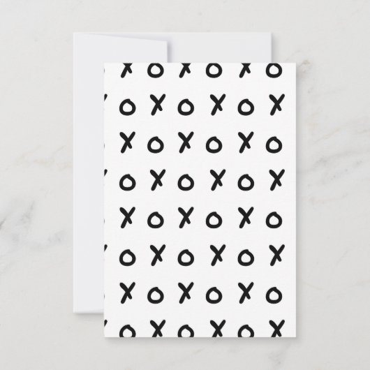 Blanc & Noir X O XO X&O's Tendance RSVP Réponse (Dos)