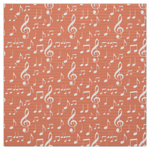 blanc notes de musique tissu motif