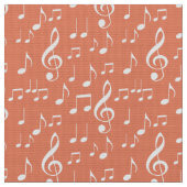 blanc notes de musique tissu motif (Fermer)