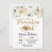 Blanc Notre Petit Citrouille Fait Une Invitation (Devant)