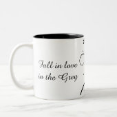 Blanc officiel d'Allison - tasse de café grise (Gauche)