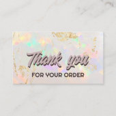 blanc opal merci carte de visite (Devant)