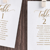 Blanc & Or, Cartes de Plan de Table avec Noms des 