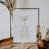 Blanc & Or, Cartes de Plan de Table avec Noms des 