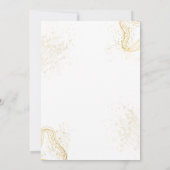 Blanc, or et vert abstrait invitation américain (Dos)