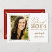 Blanc, Or, Rouge 2014 Invitation photo (Devant / Derrière)