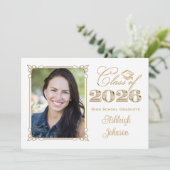 Blanc, Or, Rouge 2025 Invitation photo (Debout devant)