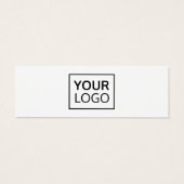 Blanc ou couleur logo personnalisé Mini Carte de v (Dos)