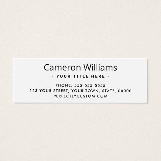 Blanc ou couleur logo personnalisé Mini Carte de v (Devant)