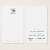 Blanc ou toute couleur ajouter logo carte d'affich (Devant & derrière)