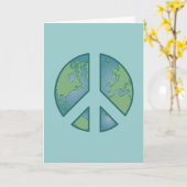 Blanc paisible de carte de voeux de la terre (Fleur jaune)