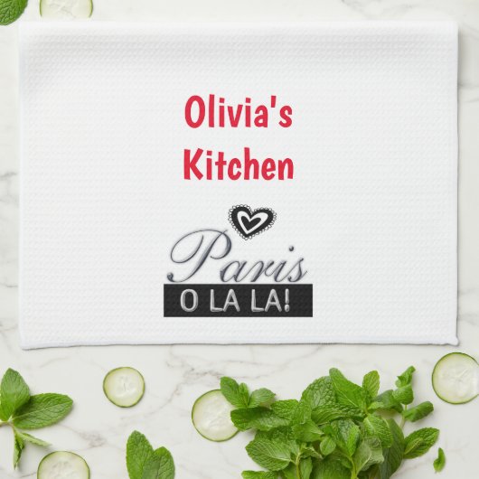 Blanc Paris O La Red Serviette À Mains (Plié)