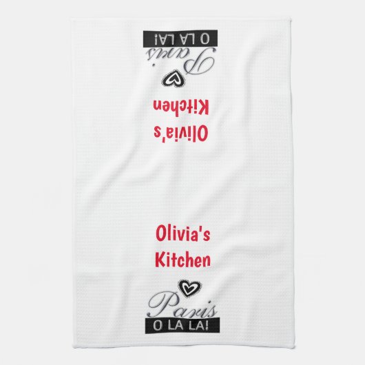 Blanc Paris O La Red Serviette À Mains (Vertical)