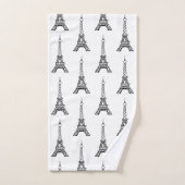 Blanc Paris Tour Eiffel Serviettes de bain Set Cad (Serviette à main)