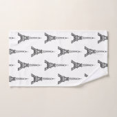 Blanc Paris Tour Eiffel Serviettes de bain Set Cad (Serviette à main)