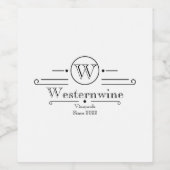 Blanc Personnalisé Étiquette bouteille de vin de f (Étiquettes simples)