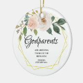 Blanc Personnalisé Godparents ornement de Noël (Gauche)
