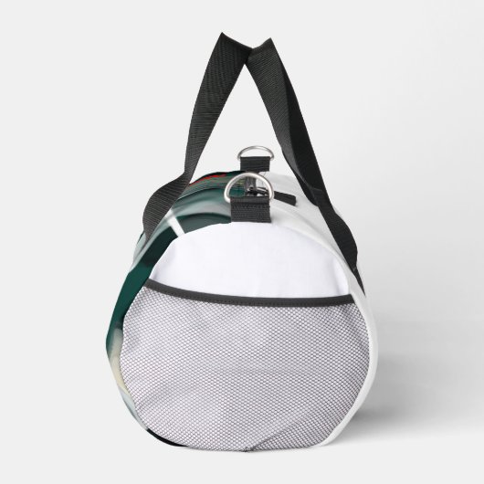 Blanc Petit sac Duffel Tendance Abstrait Vert Or (Droite)