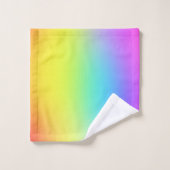 Blanc Poisson Poisson Enfants Arc-en-ciel  (Gant de toilette)