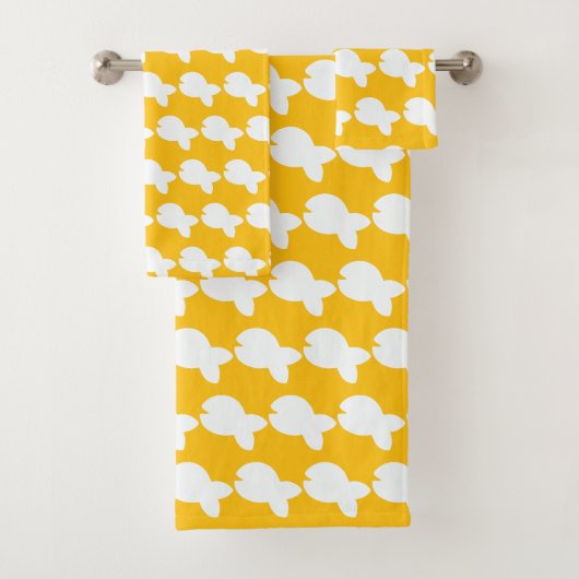 Blanc Poisson Poisson Enfants Jaune  (En situation)
