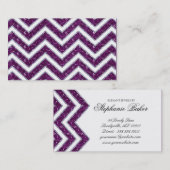 Blanc pourpre d'étincelle de Chevron de carte de (Devant / Derrière)