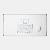 Blanc Professionnel Avec Nom Simple De Monogramme  (Clavier et souris)