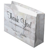 Blanc Réflexions Mariage Merci sac cadeau Grand (Devant Angle)