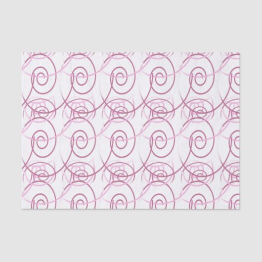 Blanc rose 10" de remous X 15" papier de soie de (Recto)