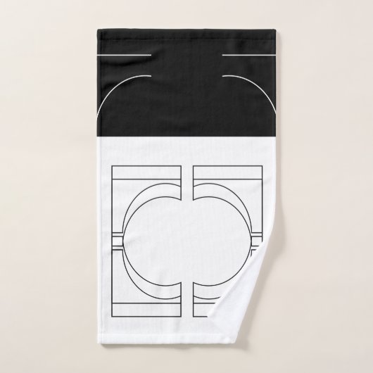 Blanc rose clair géométrique moderne (Serviette à main)