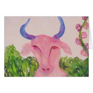Blanc rose de symbole de zodiaque de Taureau