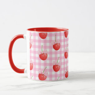 Blanc rose En vichy Mug mûre fraise Imprimer