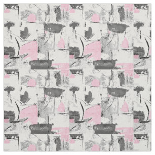 Blanc rose et nuances de tissu Abstrait gris