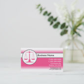 Blanc rose fade loi justice balance carte de visit (Debout devant)