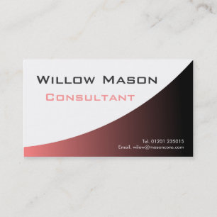 Blanc rose incurvé, carte de visite professionnel