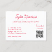 Blanc rose Pratique QR Code Multi Rendez-vous (Dos)