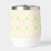 Blanc Rose Vert Pâle Motif de Dégradé Optique 3D (Avant)