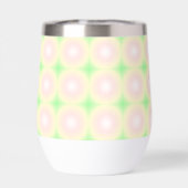 Blanc Rose Vert Pâle Motif de Dégradé Optique 3D (Arrière)